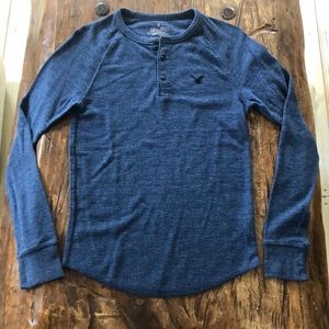 American Eagle | Blue Long Sleeve Thermal